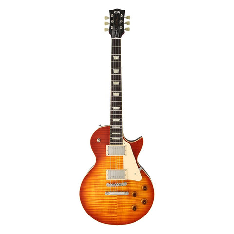 FGN Guitarra Eléctrica Neo Classic Les Paul Faded Cherry Burst + Funda FGN
