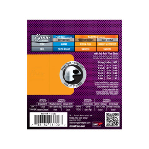 Elixir Acústica Nanoweb Fósforo Bronce 13-56
