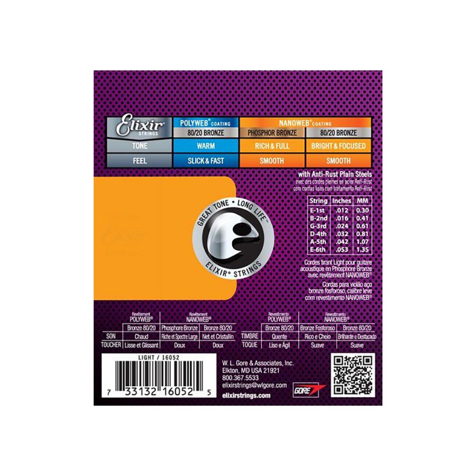 Elixir Acústica Nanoweb Fósforo Bronce 12-53