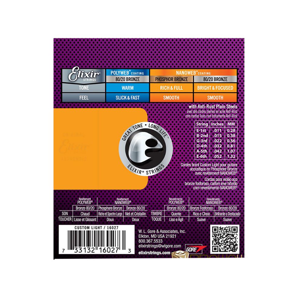 Elixir Acústica Nanoweb Fósforo Bronce 11-52