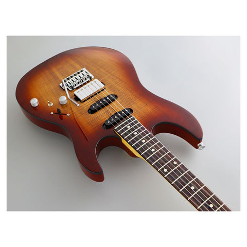 FGN Guitarra Eléctrica ODYSSEY J-Standard JOS2 DUE-W2R Strat Koa Natural Burst + Funda FGN