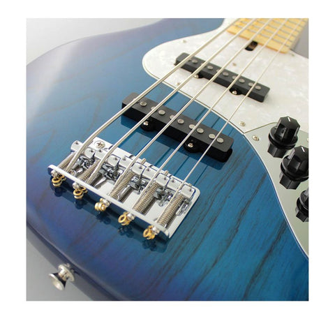 FGN Bajo Eléctrico Neo Classic See-Thru Blue Burst + Funda FGN