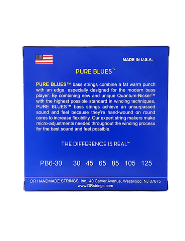 DR Strings Bajo Pure Blues 30-125