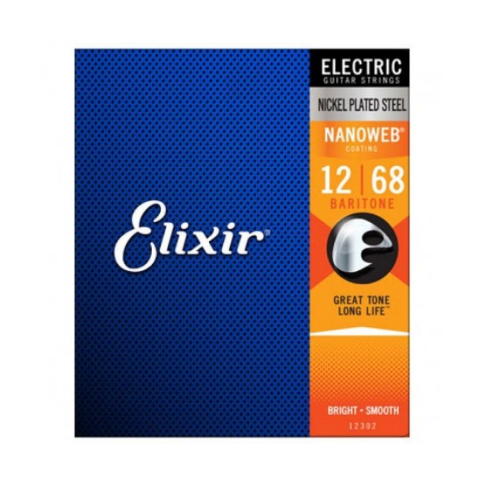 Elixir Guitarra Eléctrica Nanoweb Baritone 12-68